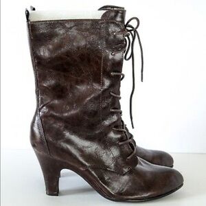 Aerosoles Brown 200 Tapenade Victorian Front Lace Boots